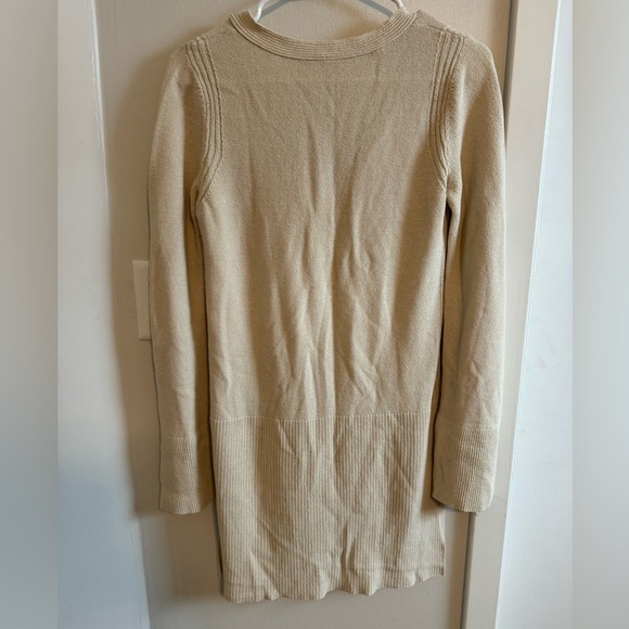 Free People Andi Woven Criss Cross Long Sleeve Tunic Small Tan Linen Blend - Picture 4 of 10